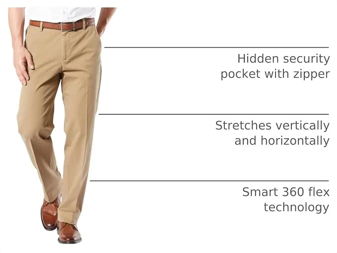 Dockers Men's Classic Fit Workday Khaki Smart 360 FLEX Pants