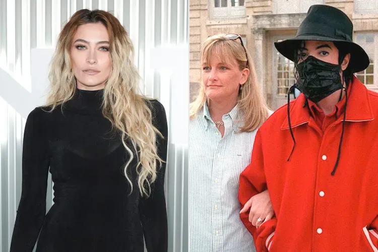 Paris Jackson; Debbie Rowe with Michael Jackson.