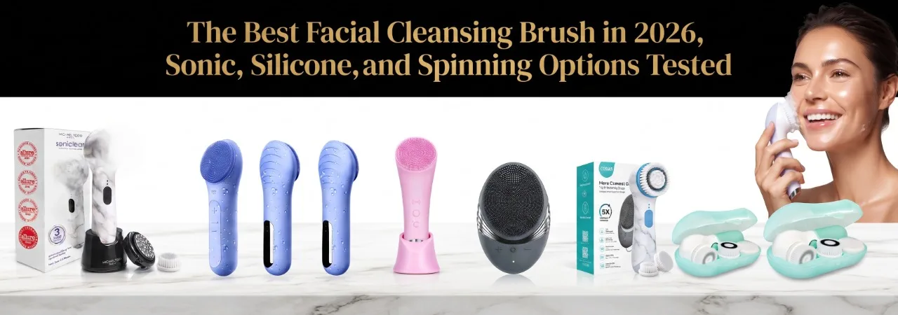 The Best Facial Cleansing Brush in 2026, Sonic, Silicone, and Spinning Options Tested