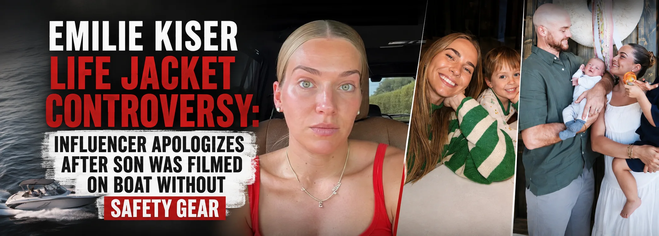 Emilie Kiser Life Jacket Controversy: Influencer Apologizes After Son Was Filmed on Boat Without Safety Gear
