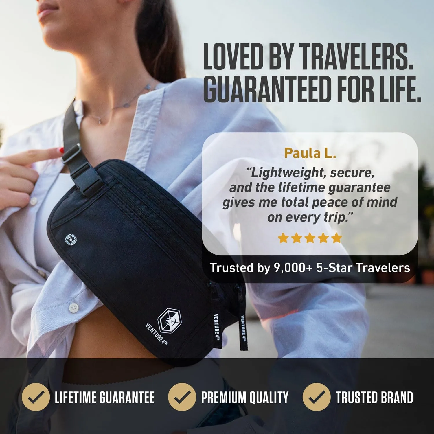 VENTURE 4TH Money Belt for Travel