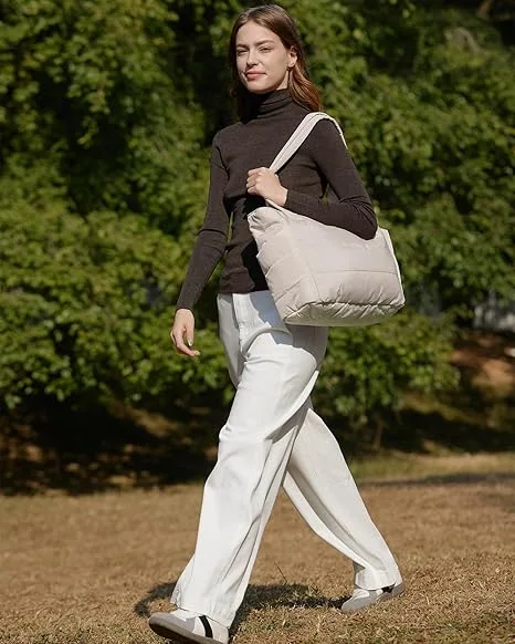 BAGSMART Puffy Tote Bag for Women