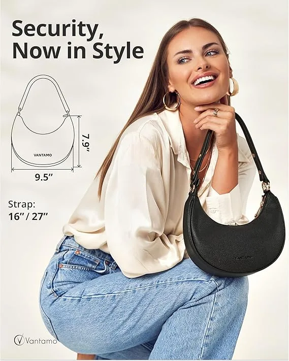 Vantamo Crescent Bag with RFID Protection