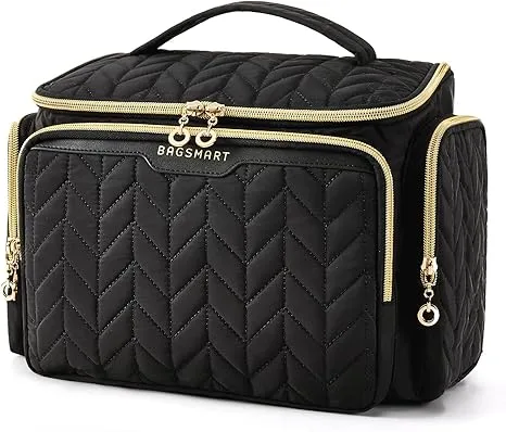 BAGSMART Large Wide-Open Travel Toiletry Bag