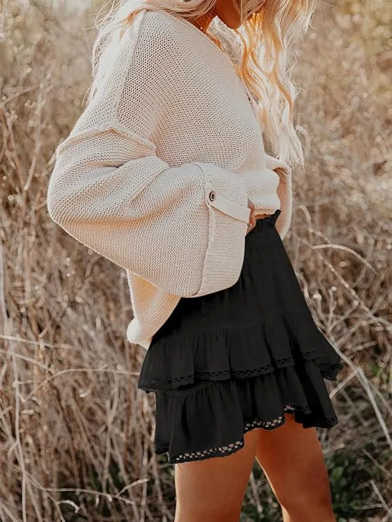 Aoudery Flowy Ruffle Skort