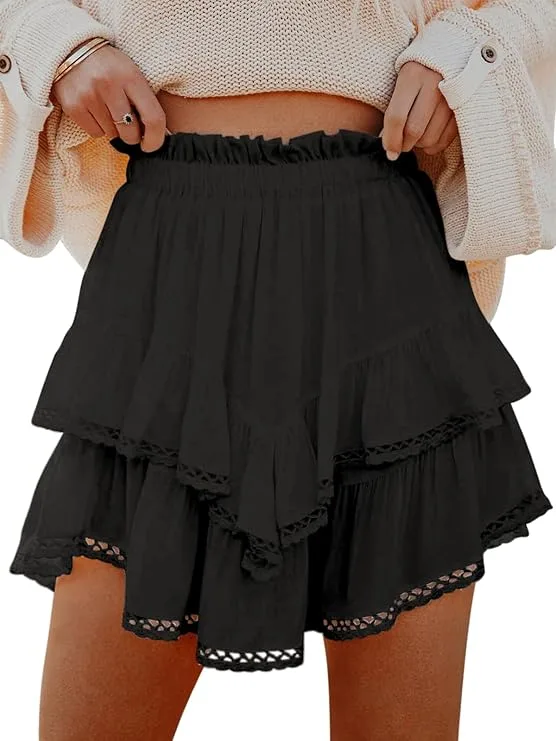 Aoudery Flowy Ruffle Skort