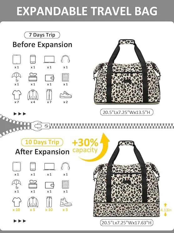 Capolo Expandable Travel Duffle Bag