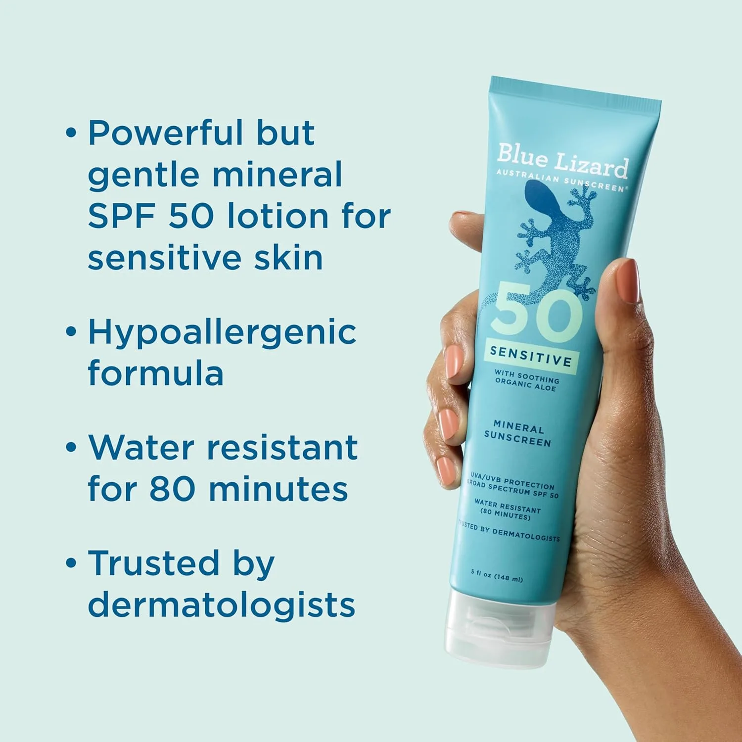 Blue Lizard Sensitive Mineral SPF 50 Sunscreen Lotion