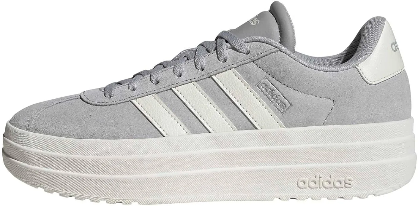 Adidas Womens Vl Court Bold Lace Up Sneakers Shoes Casual