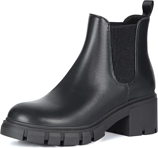 Athlefit Women's Slip on Chelsea Ankle Boots