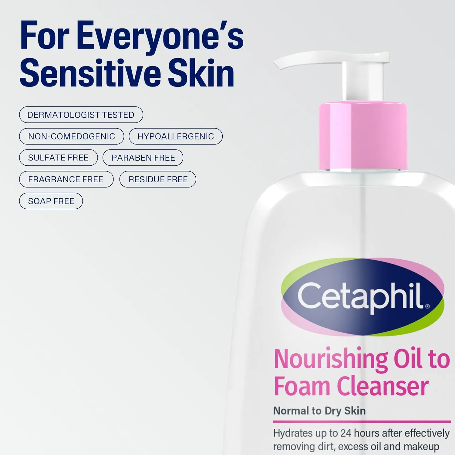 Cetaphil Nourishing Oil to Foam Facial Cleanser