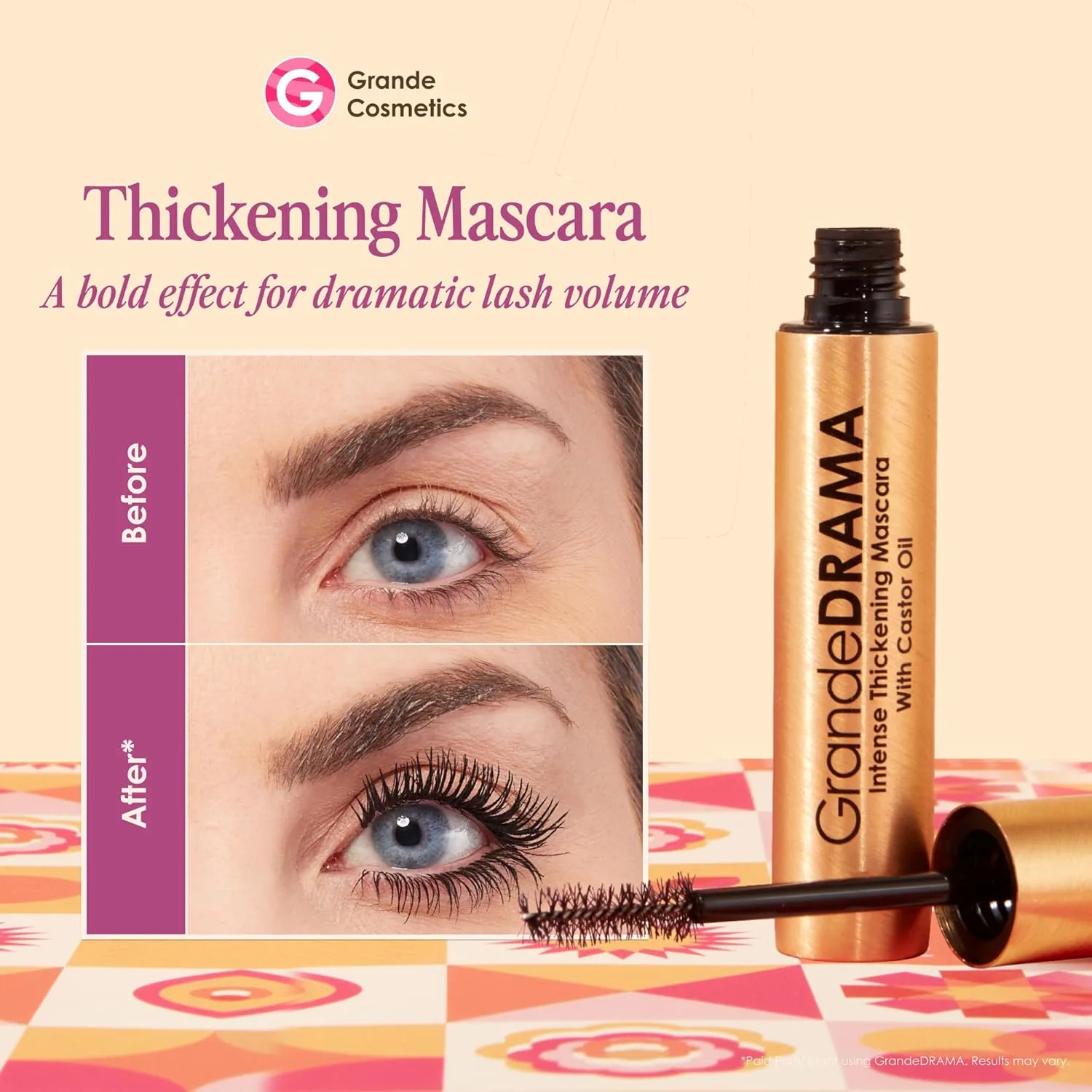 Grande Cosmetics GrandeDRAMA Intense Thickening Black Mascara