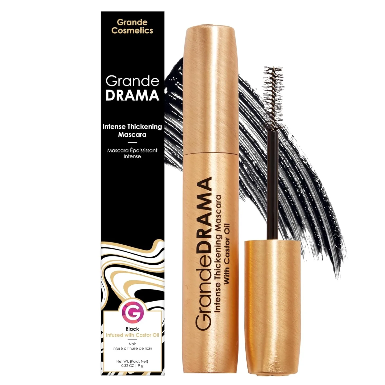Grande Cosmetics GrandeDRAMA Intense Thickening Black Mascara