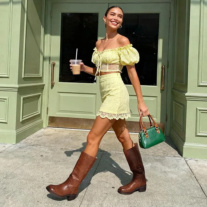DREAM PAIRS Women's Knee High Riding Boots