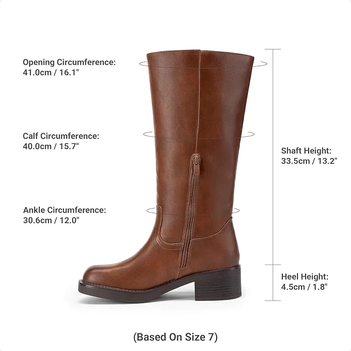 DREAM PAIRS Women's Knee High Riding Boots