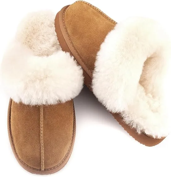 Parfeying Women's Shearling Slippers