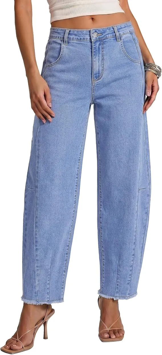 luvamia Barrel Jeans