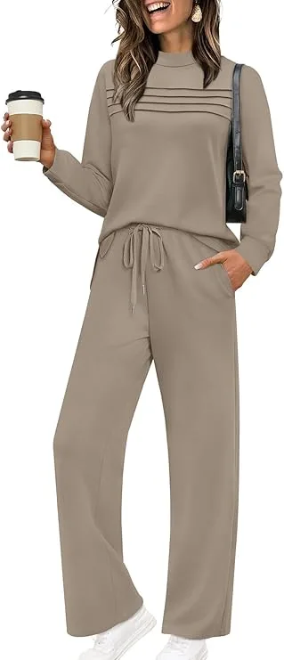 WIHOLL Long Sleeve Side Slit Set