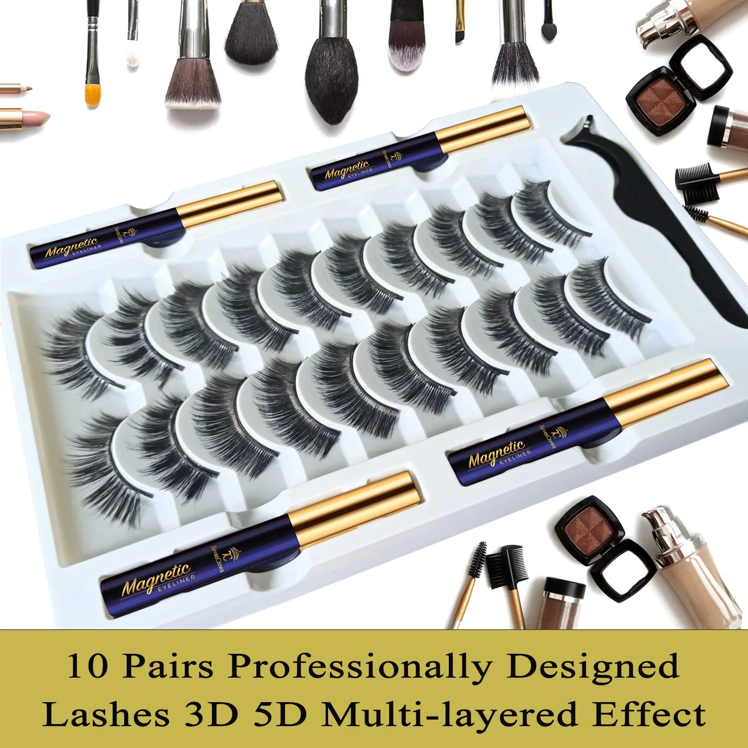 3D Magnetic Eyelashes Kit by 7C SEVENCROWN