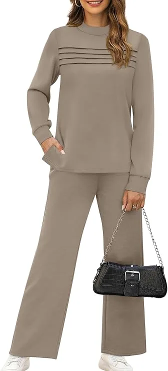 WIHOLL Long Sleeve Side Slit Set