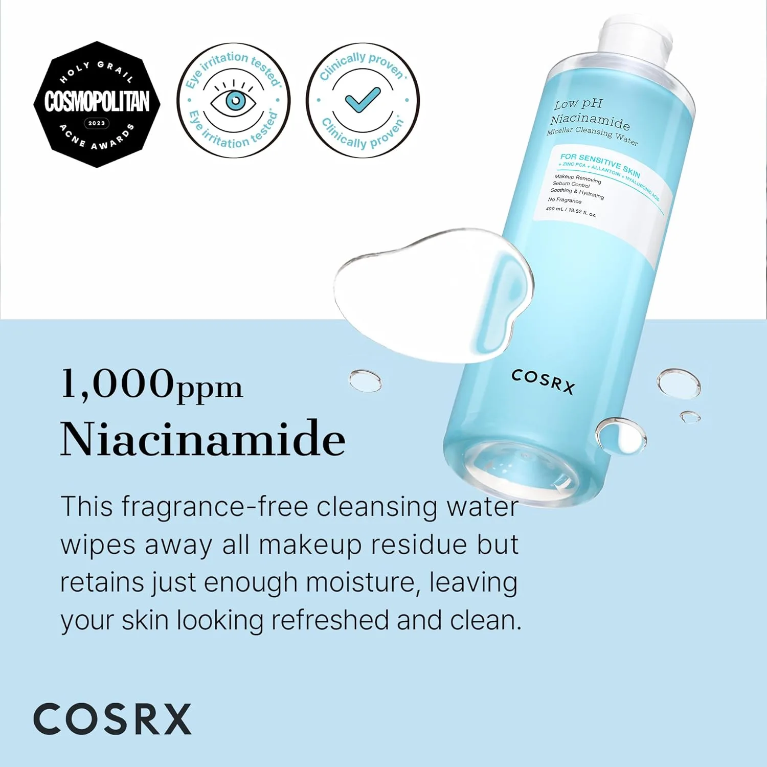 COSRX Low pH Niacinamide Cleansing Water
