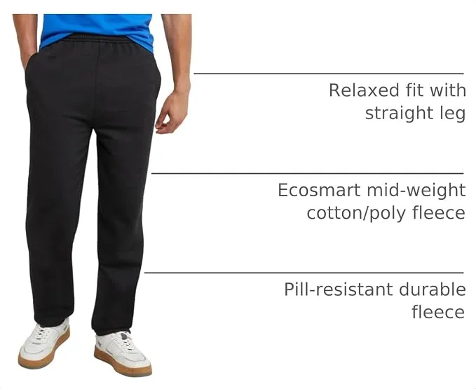 Hanes Men's EcoSmart Sweatpants Open Hem