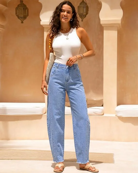 luvamia Barrel Jeans