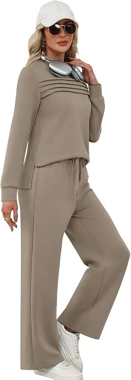 WIHOLL Long Sleeve Side Slit Set