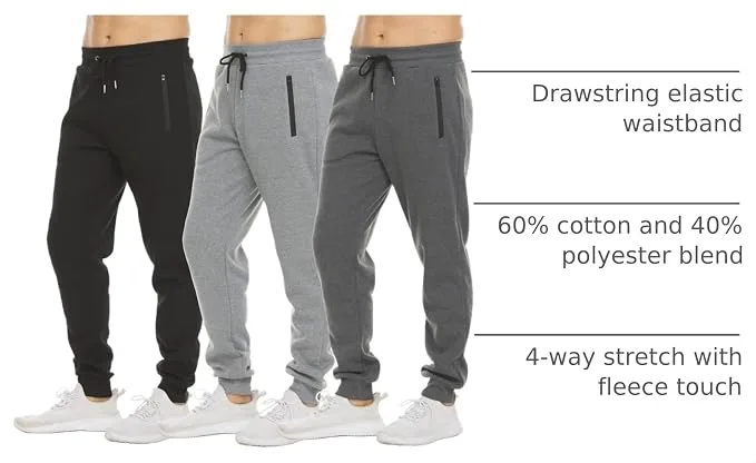 PURE CHAMP Mens Sweatpants 3 Pack