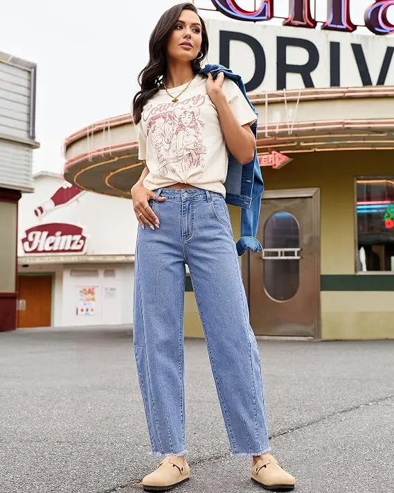 luvamia Barrel Jeans