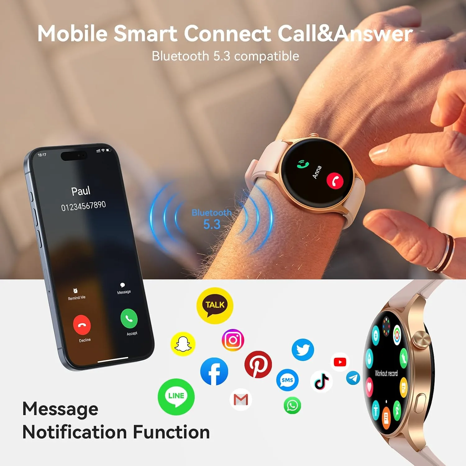 aeac AR-01 1.32" AMOLED Smart Watch for Women