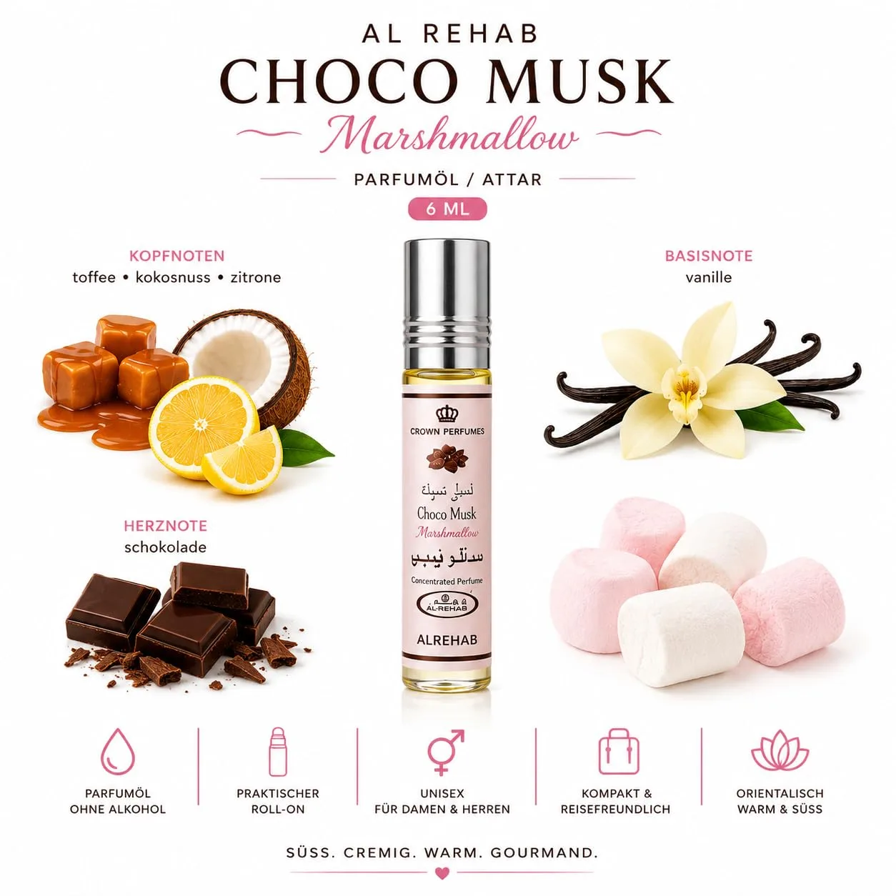 Al Rehab Choco Musk Marshmallow Perfume Oil