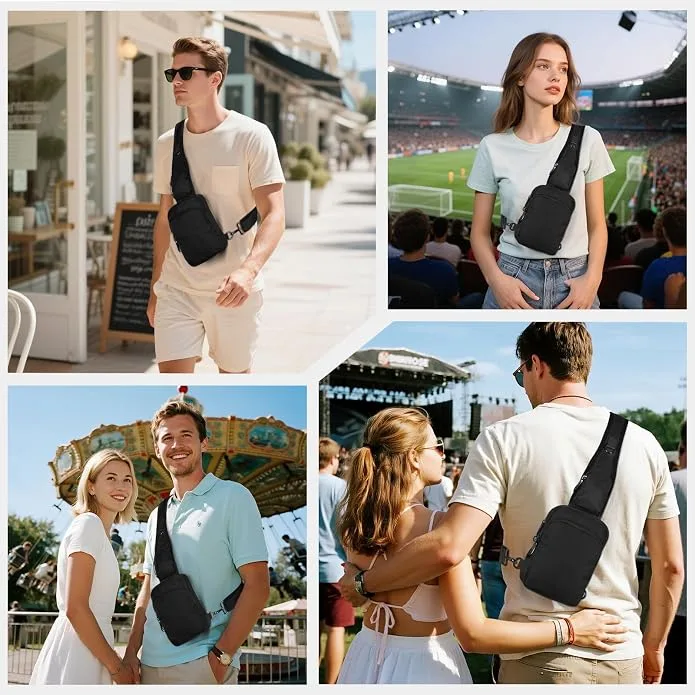 VADOO Sling Bag with Zipper Lock & RFID