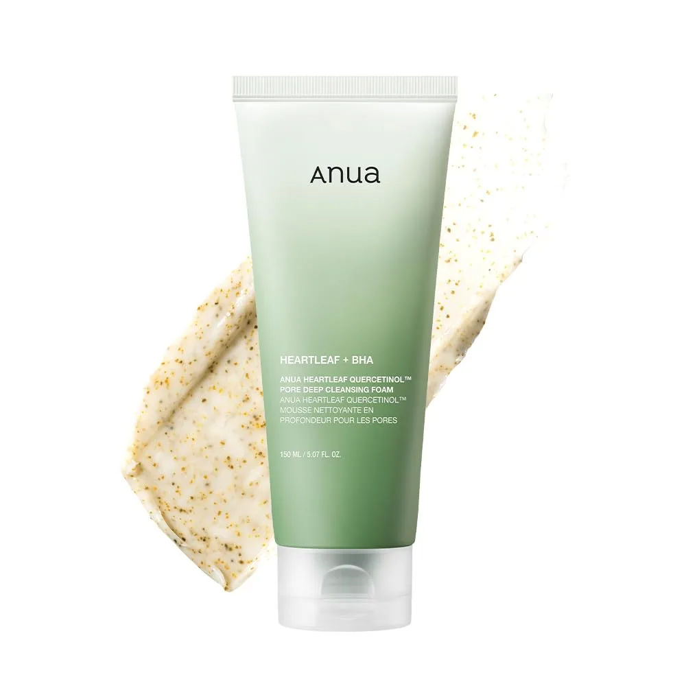 Anua Heartleaf Quercetinol Pore Deep Cleansing Foam squeeze tube container packaging