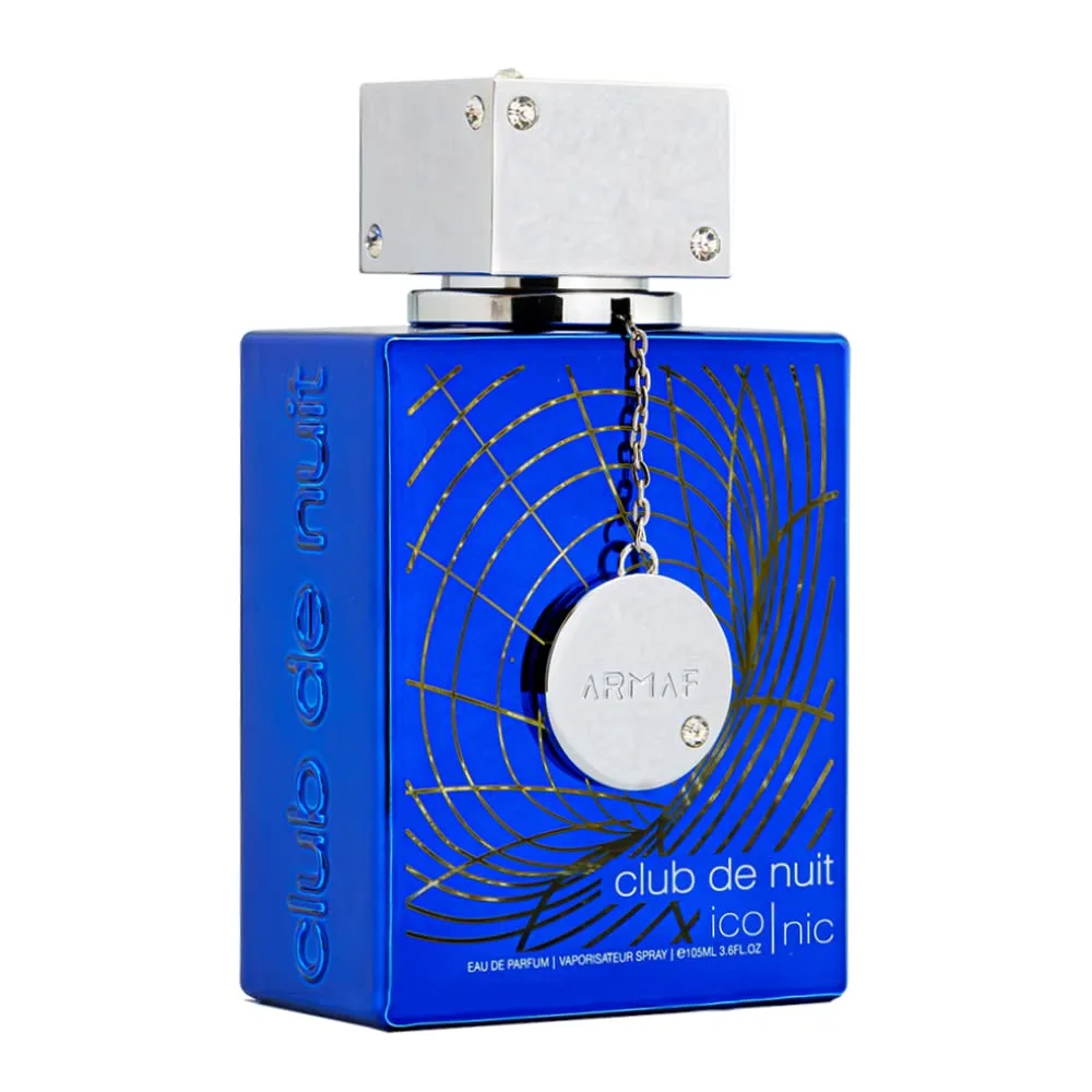 Armaf Club De Nuit Blue Iconic bottle with silver medallion