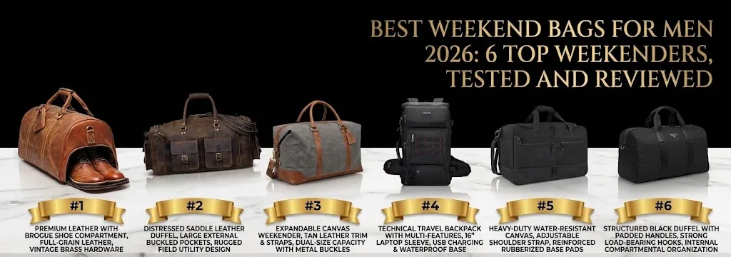 Best Weekend Bags for Men 2026: 6 Top Weekenders Tested and Reviewed
