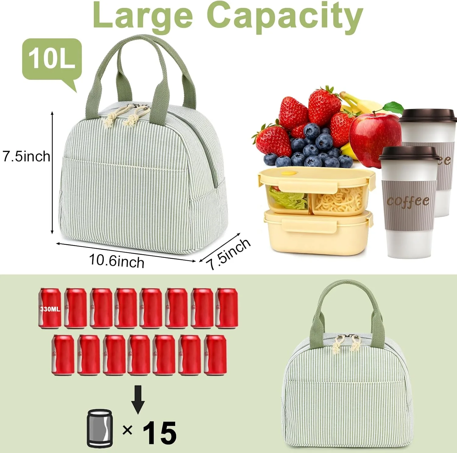 Bluboon Insulated Lunch Box for Women
