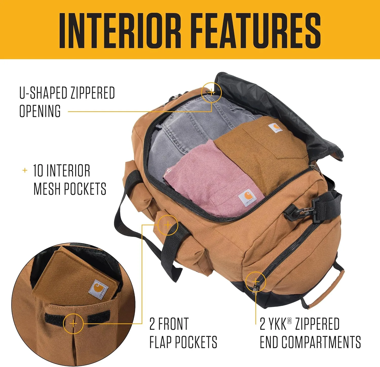 Carhartt Utility 40L Pocketed Duffel Carhartt Brown