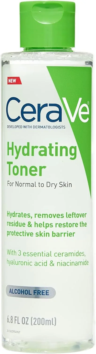 CeraVe Hydrating Toner 6.8 fl oz bottle front view with blue cap