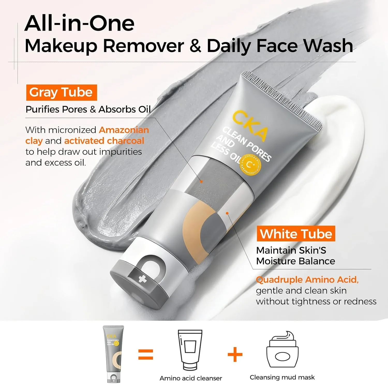 CKA Amazonian White Clay Face Wash for Oily Skin