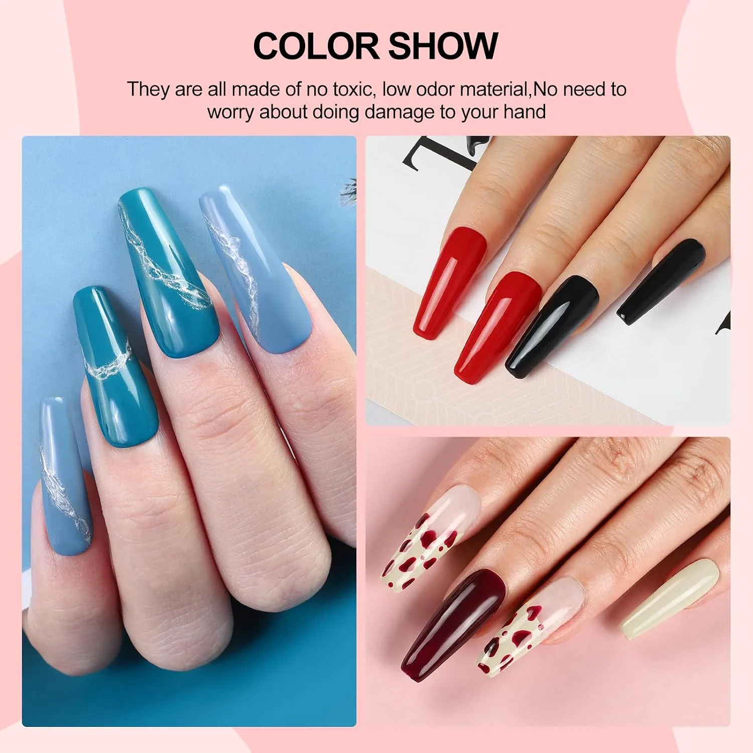 COSCELIA 53pcs Gel Nail Polish Kit with U V light and Drill