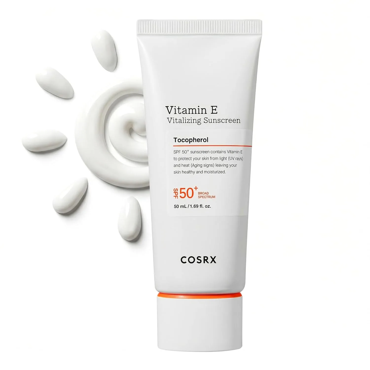 COSRX Vitamin E Vitalizing Sunscreen SPF 50 tube front