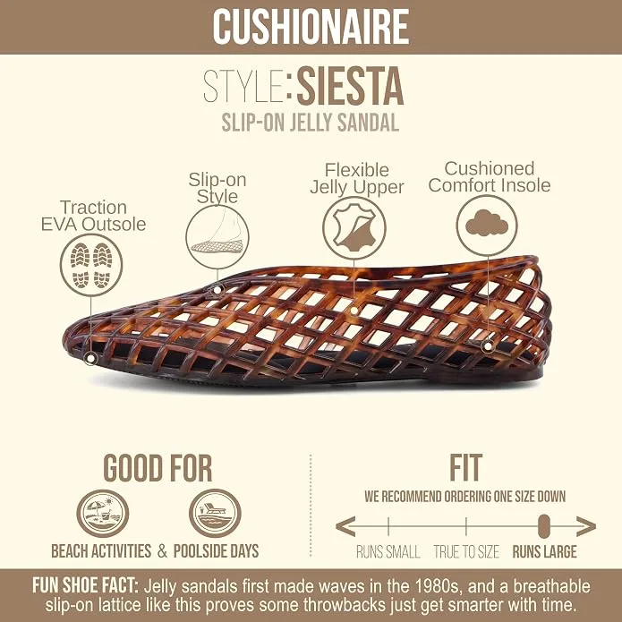 CUSHIONAIRE Siesta Modern Lattice Ballet Flats (Tortoise)