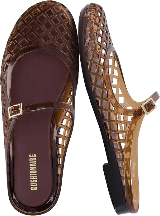 CUSHIONAIRE Java Casual Womens Jelly Flats