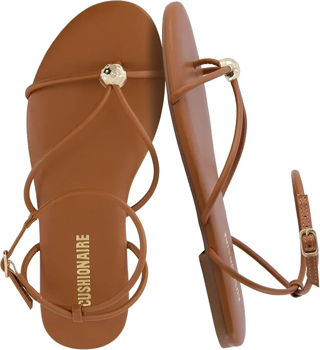 CUSHIONAIRE Tory Strappy Flat Sandals
