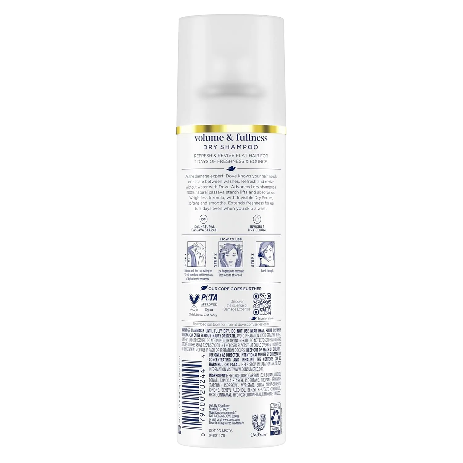 Dove Dry Shampoo Spray, 2-Pack