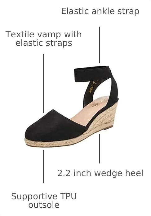 DREAM PAIRS Women's Ankle Strap Wedge Sandals