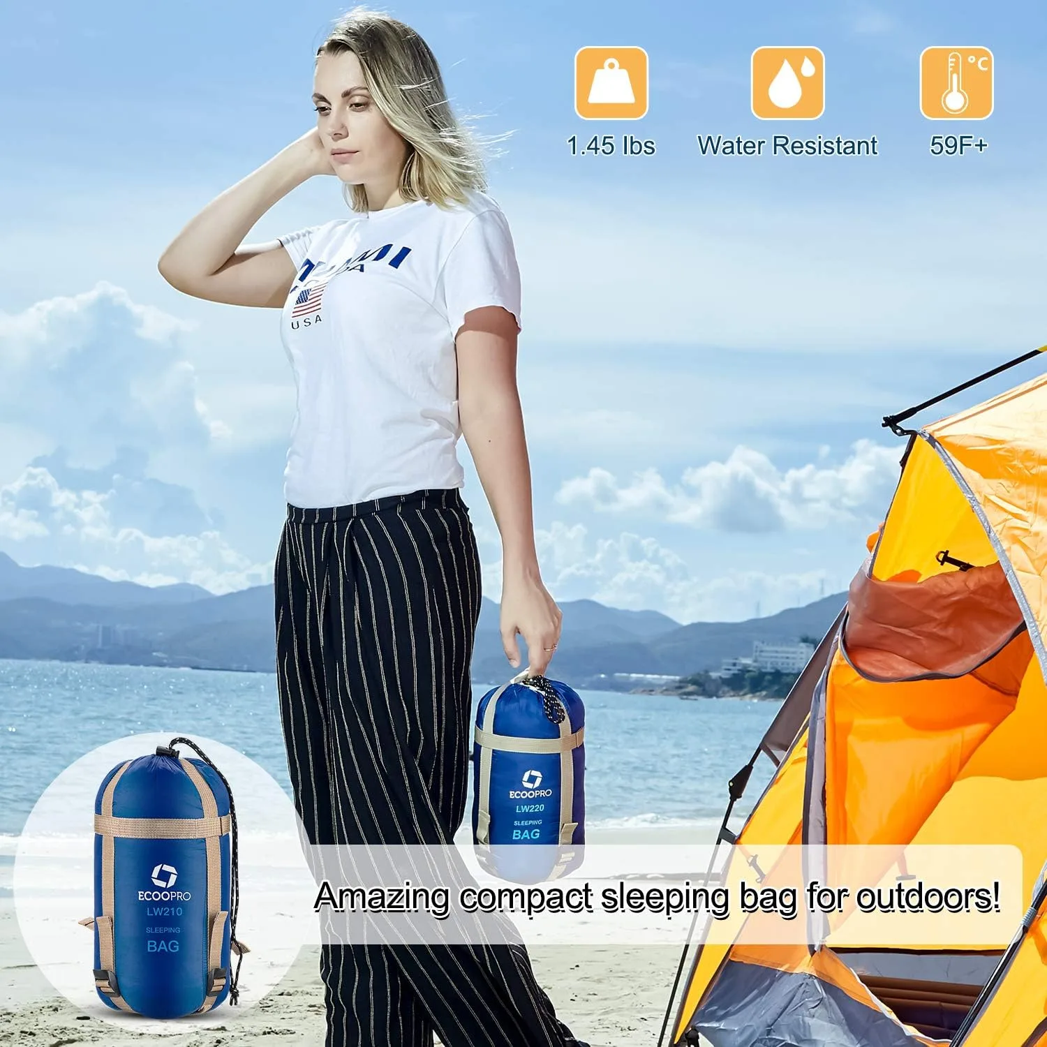 ECOOPRO Warm Weather Sleeping Bag