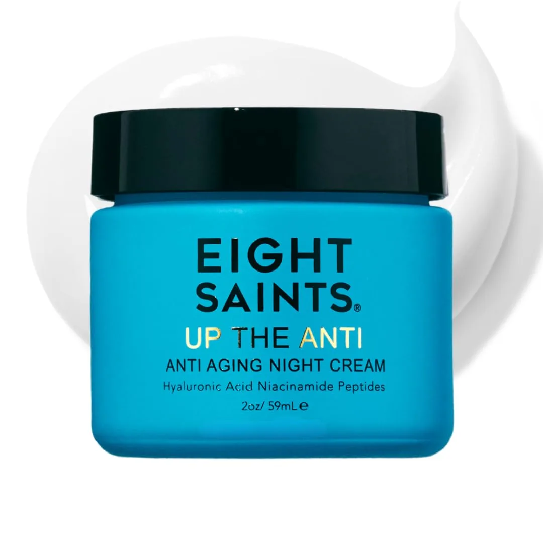 Eight Saints Up The Anti Night Cream two-ounce facial moisturizer jar front view