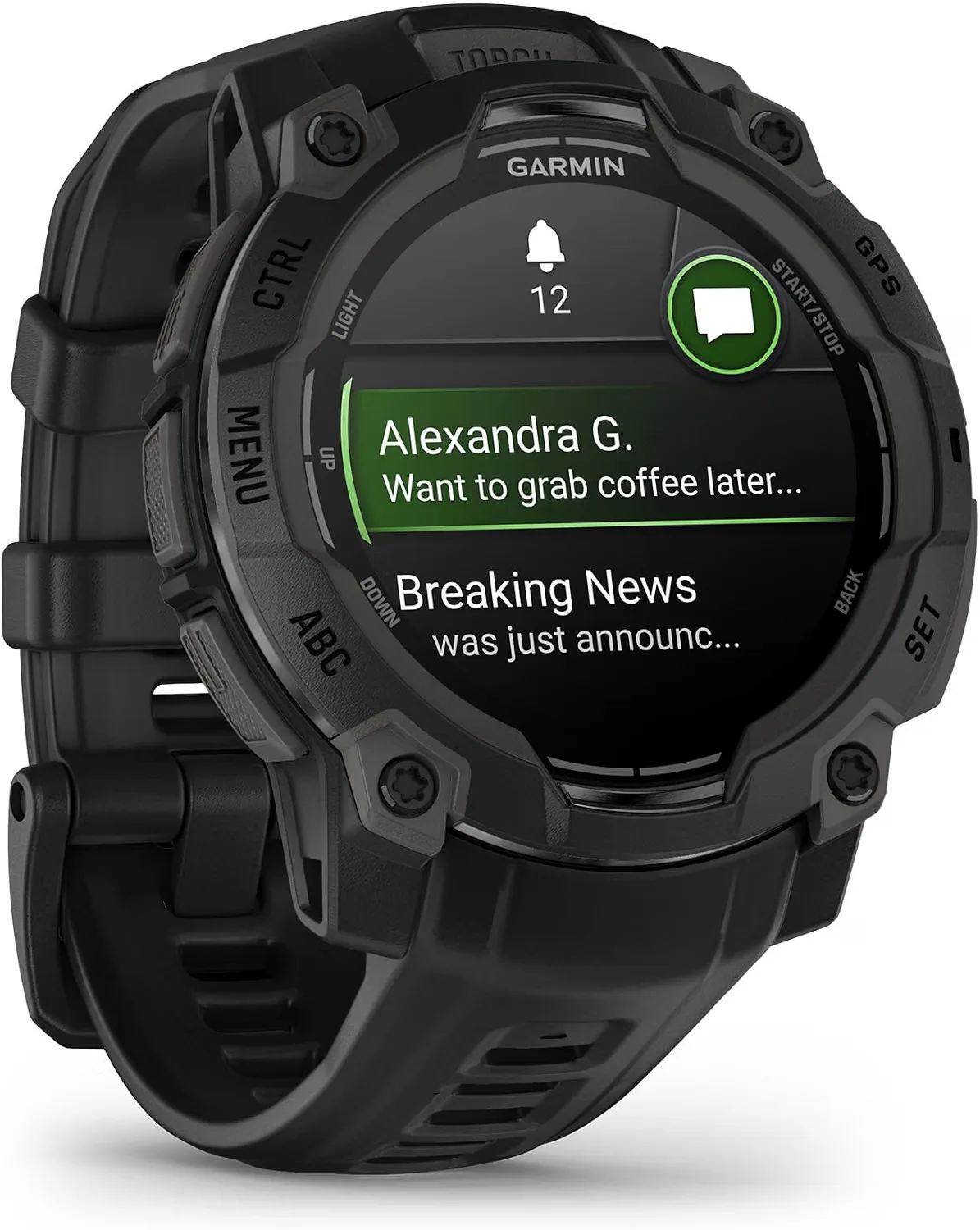 Garmin Instinct 3 AMOLED, Rugged GPS Smartwatch, 45mm, Black
